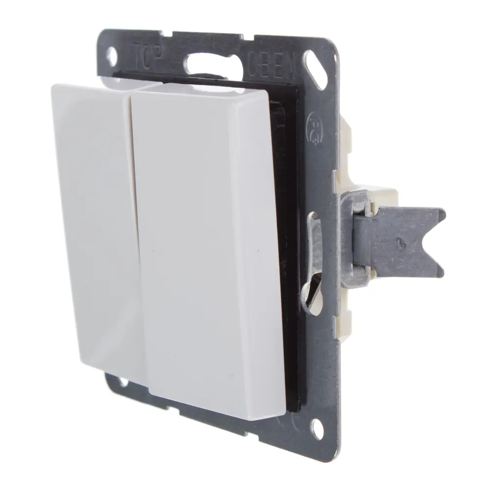 Выключатель Jung EcoProfi 2 клавиши цвет белый STLM-2049919