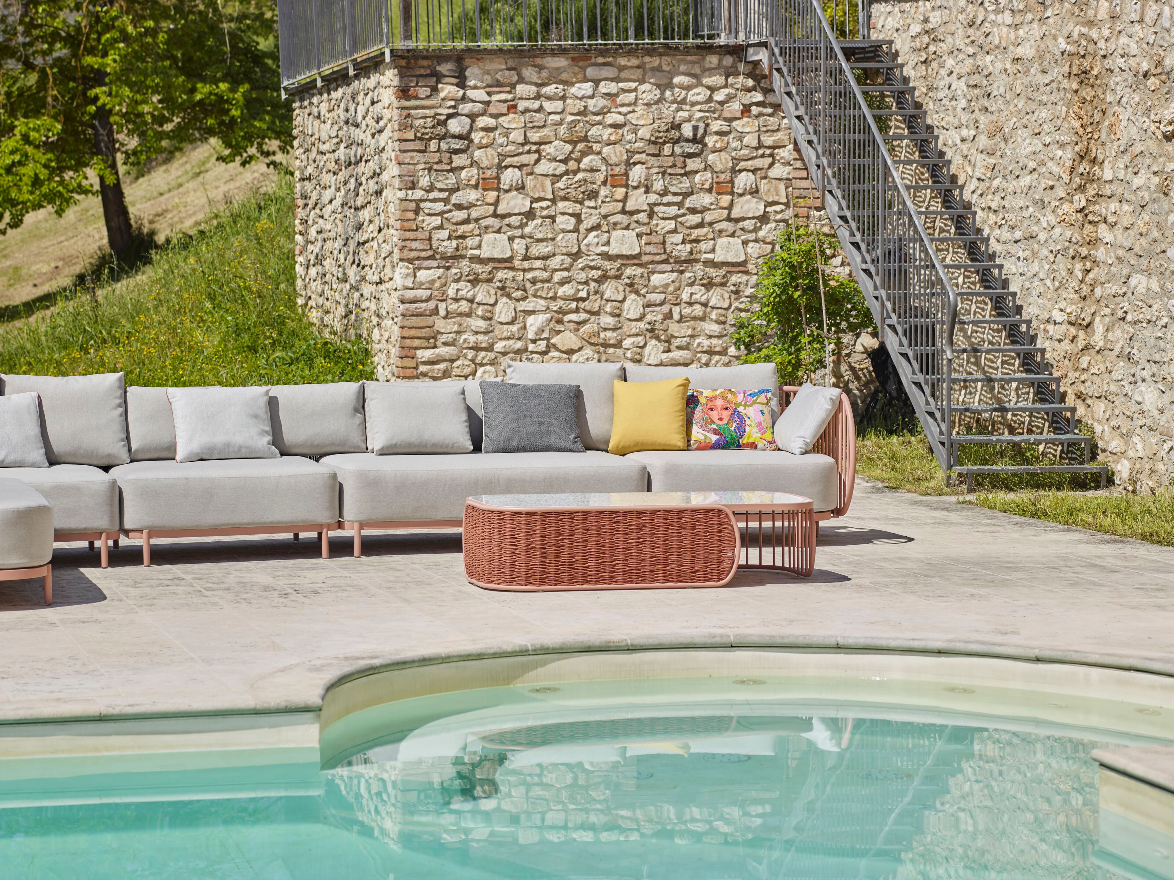 Sunbrella ® 2-местный алюминиевый угловой садовый диван YAAZ Ova ARCH-00097592 - Вид №3