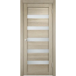 Дверь межкомнатная остеклённая с замком и петлями в комплекте Мюнхен 03 80x200 см финиш-бумага ламинация цвет дуб дымчатый