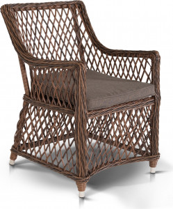 YH-C1619W-2 brown "Латте" плетеное кресло из искусственного ротанга, цвет коричневый 4SIS