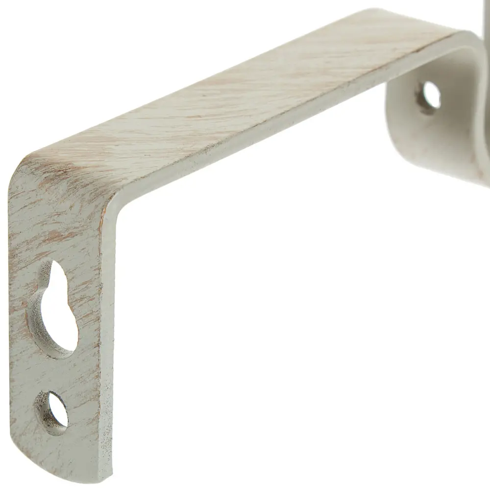 Держатель однорядный простой Inspire 8,5 см цвет белый антик STLM-2199122 - Вид №1