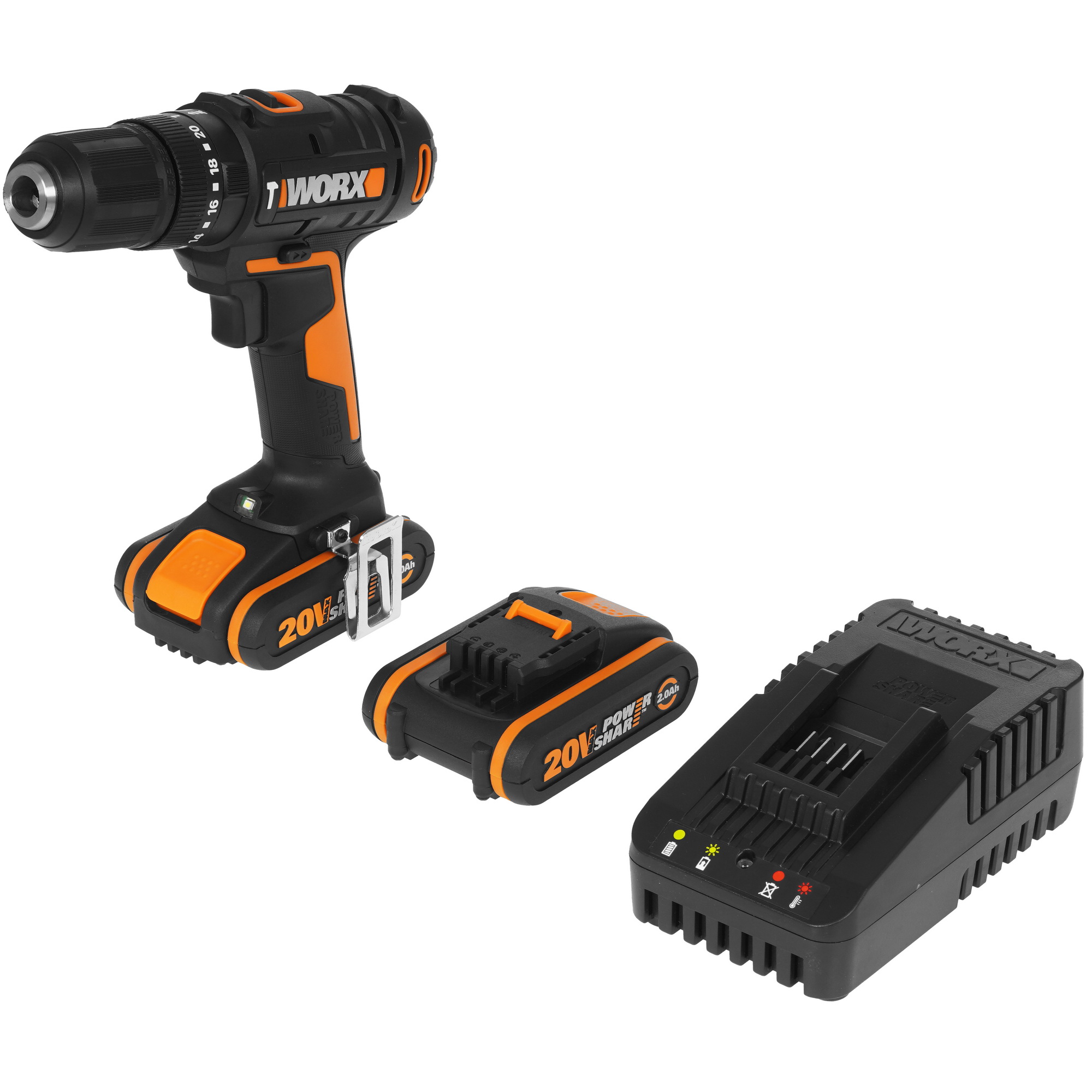 Дрель-шуруповерт Worx WX370 PowerShare 20V 9083046 STDN-0028813 - Вид №1