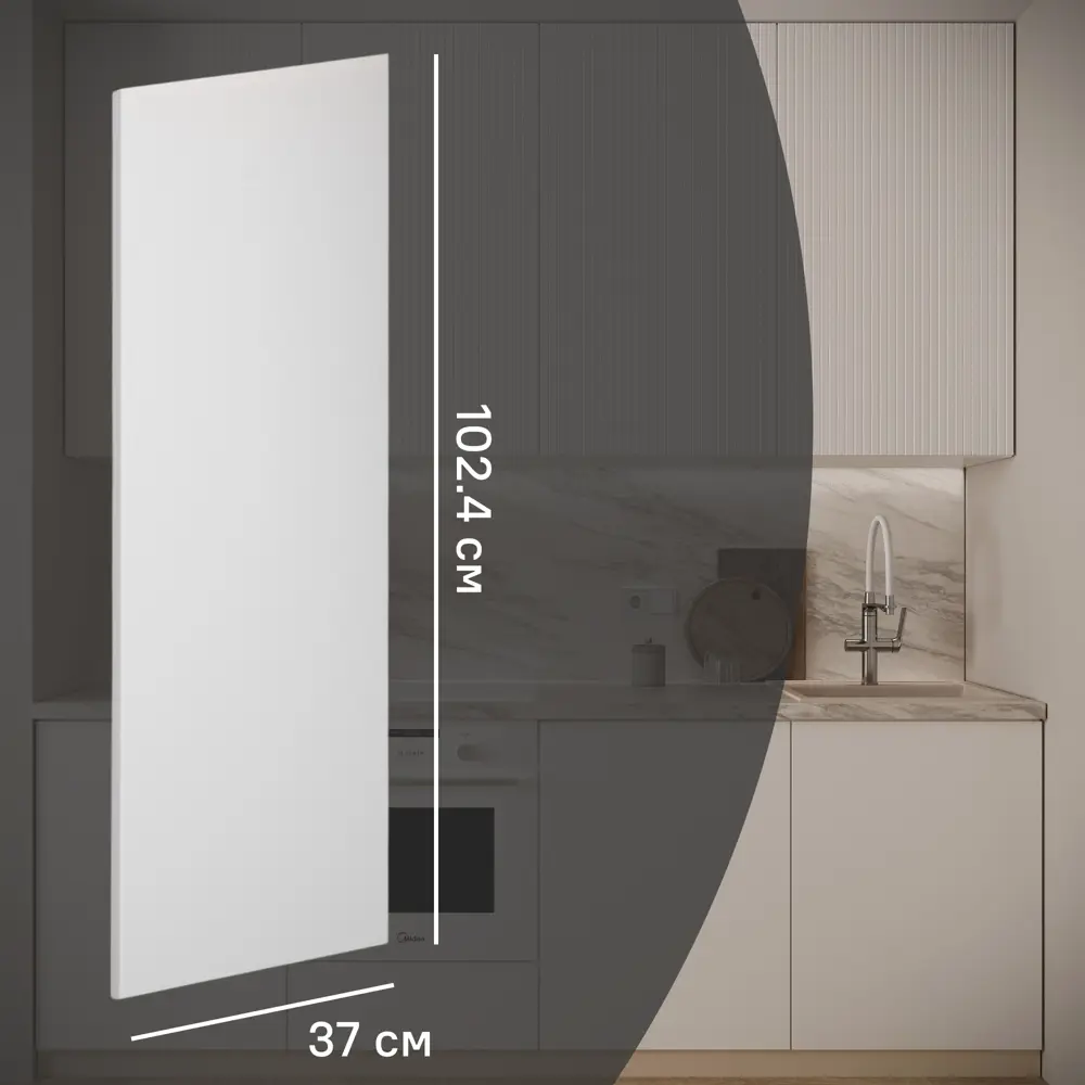 Фальшпанель Konsensa Висла для кухонного шкафа 37×102.4 см белый МДФ 89385098 STLM-1577561
