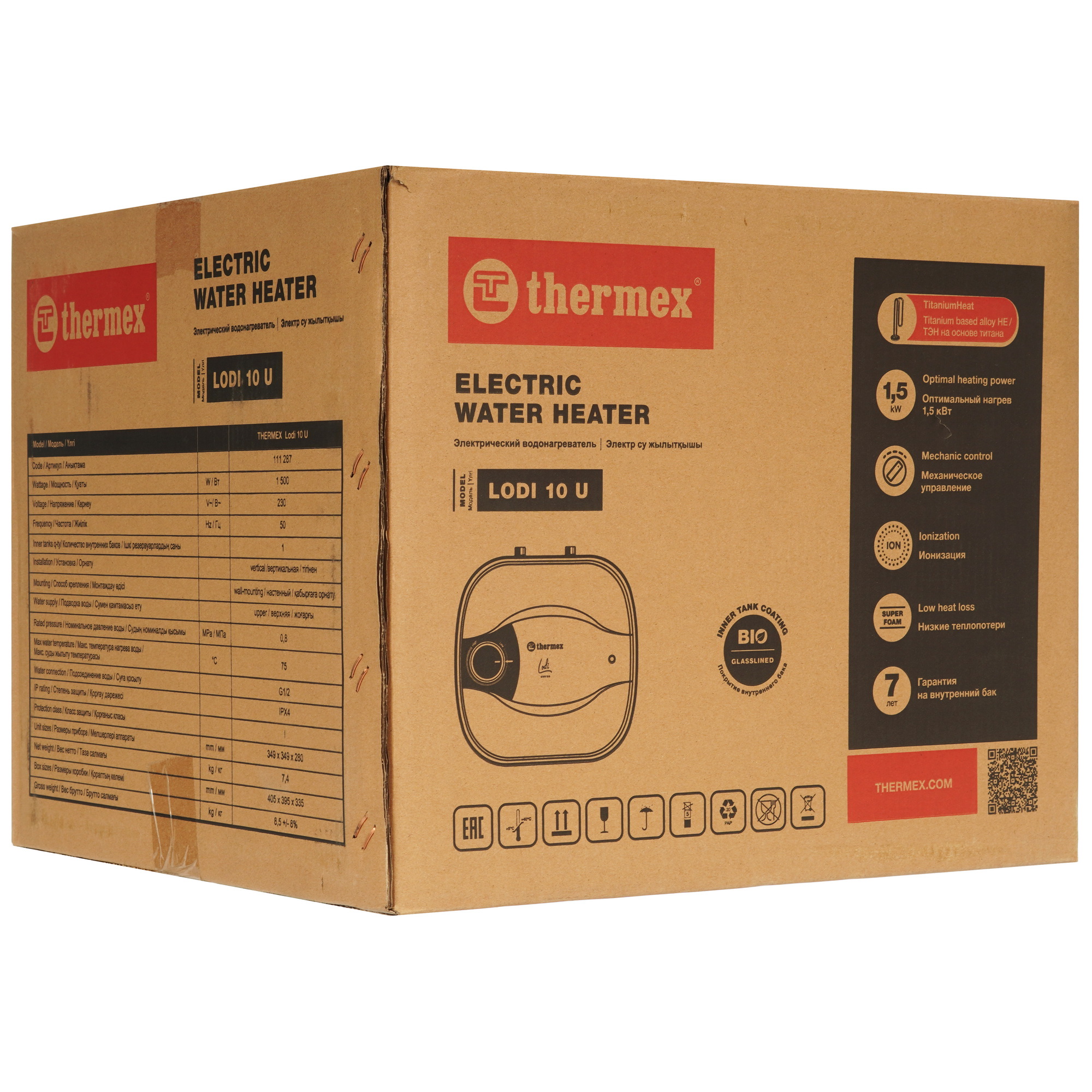 9136053 Водонагреватель электрический THERMEX Lodi 10 U STDN-0151646 - Вид №10