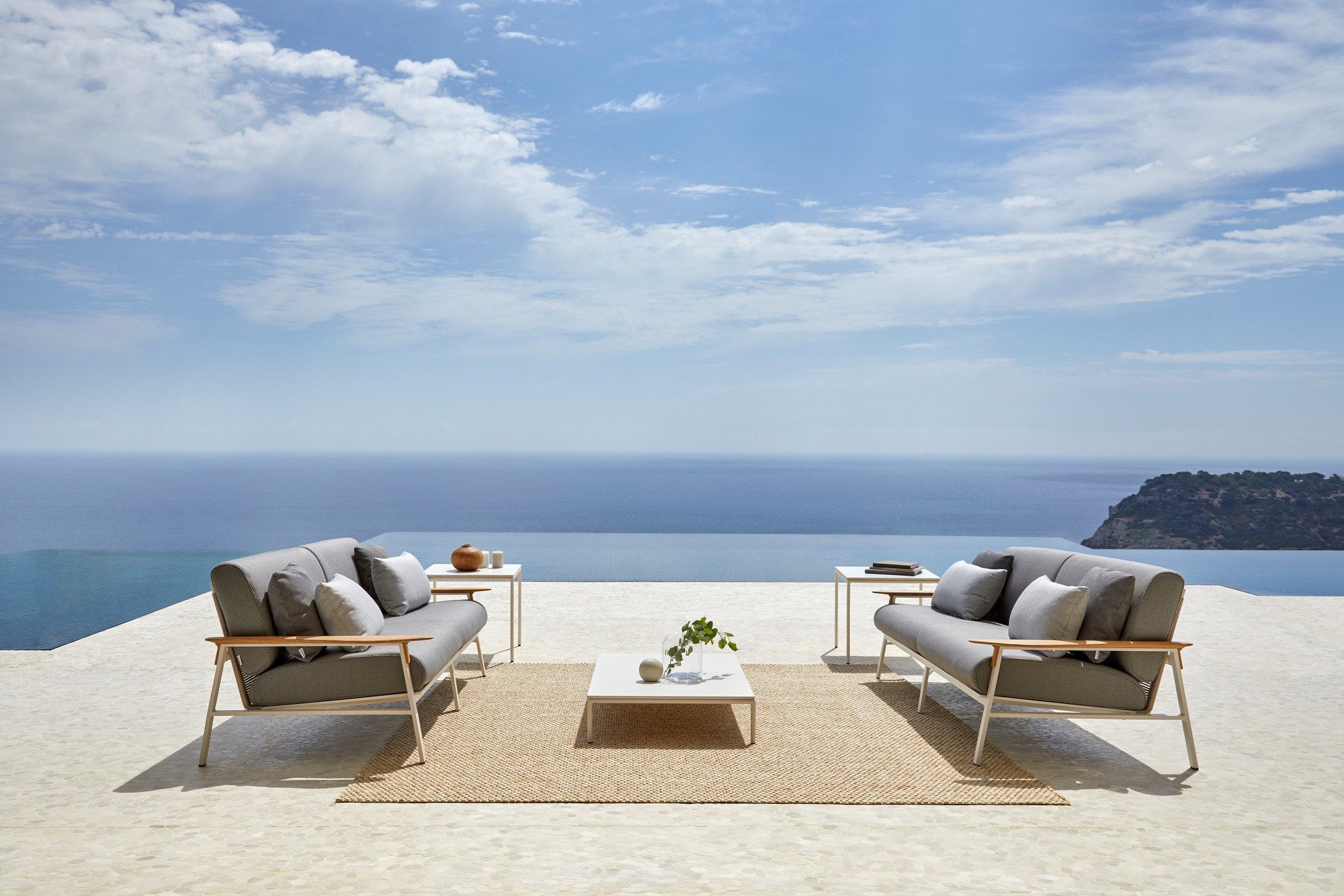 3-местный тканевый садовый диван POINT город ARCH-00021189 - Вид №1