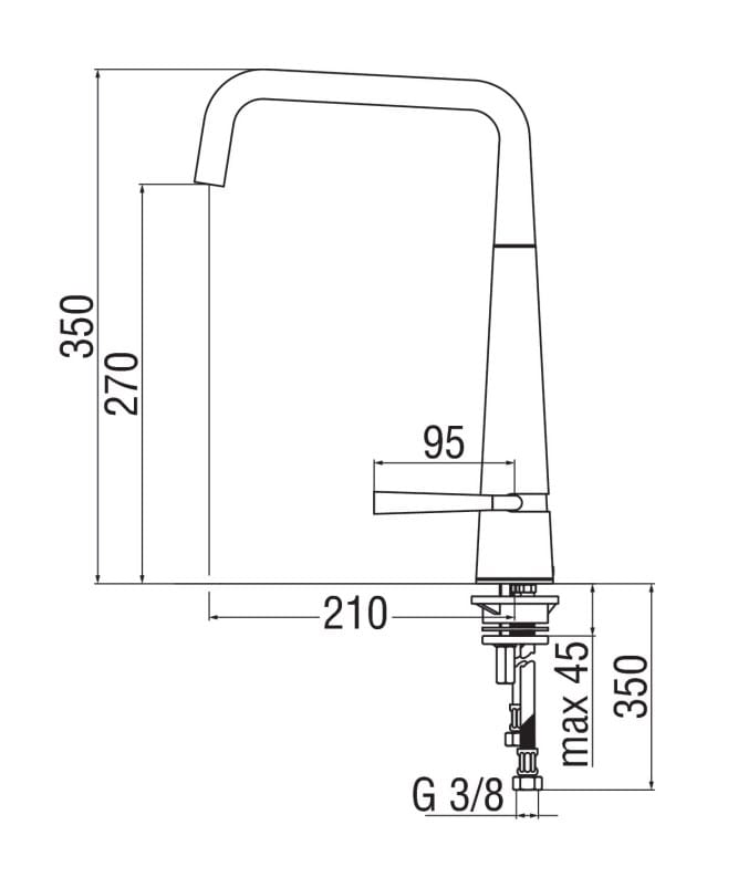 Смеситель для кухни с поворотным изливом Nobili Likid ARCH-00122783 - Вид №2