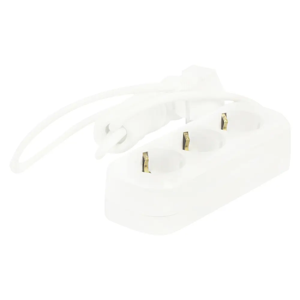 Удлинитель с заземлением Lux 3 розетки 2 м цвет белый STLM-2208197