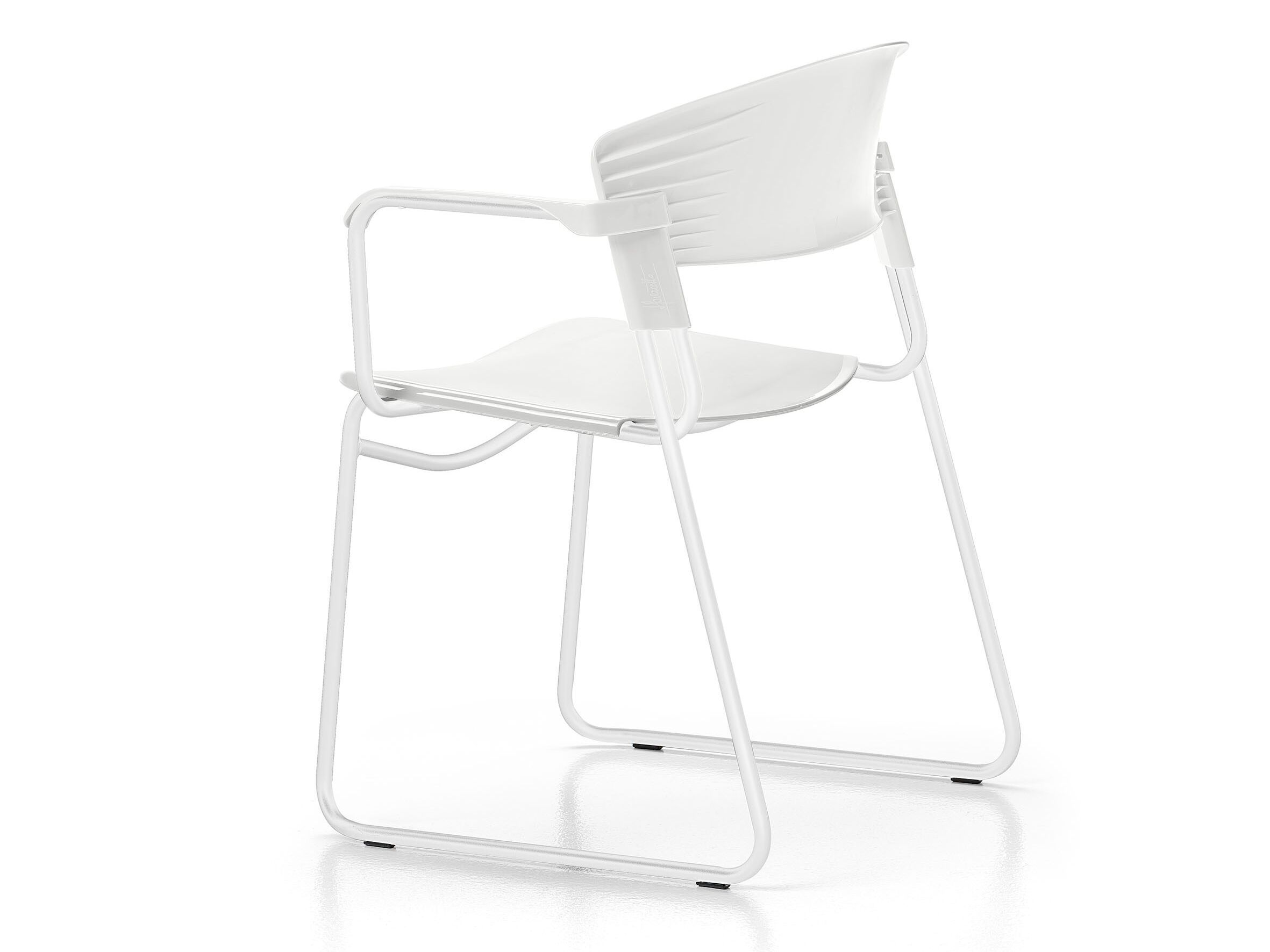 Штабелируемое кресло с подлокотниками из Biogreen® и стали BBB AGAIN ARCH-00033250 - Вид №4
