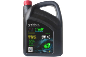 18835512 Масло Max SAE 5W-40 API SN/CF, 4 л 8809059409015 GT OIL