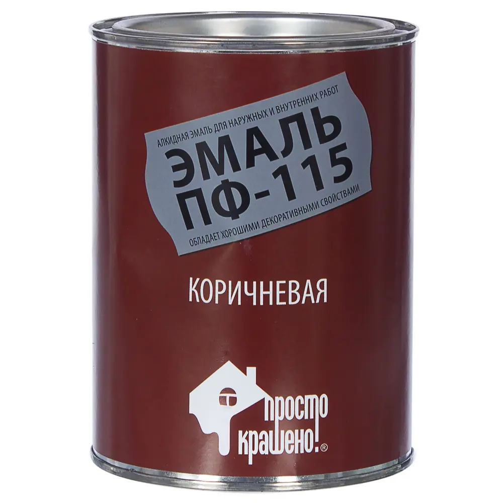 Эмаль ПФ-115 Простокрашено цвет коричневый 0.9 кг 13315407 STLM-2008606 