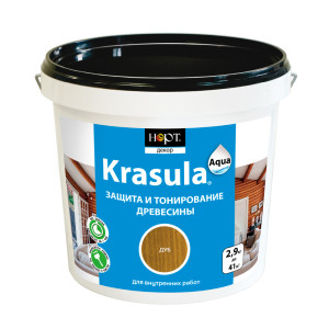 90666757 Защитно-декоративный антисептик для древесины Krasula aqua дуб 2.9 кг STLM-0330317 НОРТ