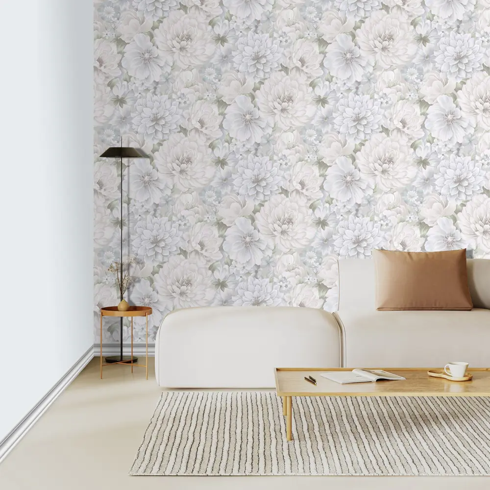 Erismann Laure: Флизелиновые обои небесно-голубого оттенка для элегантного интерьера 89372665 Laura STLM-1437328 - Вид №3