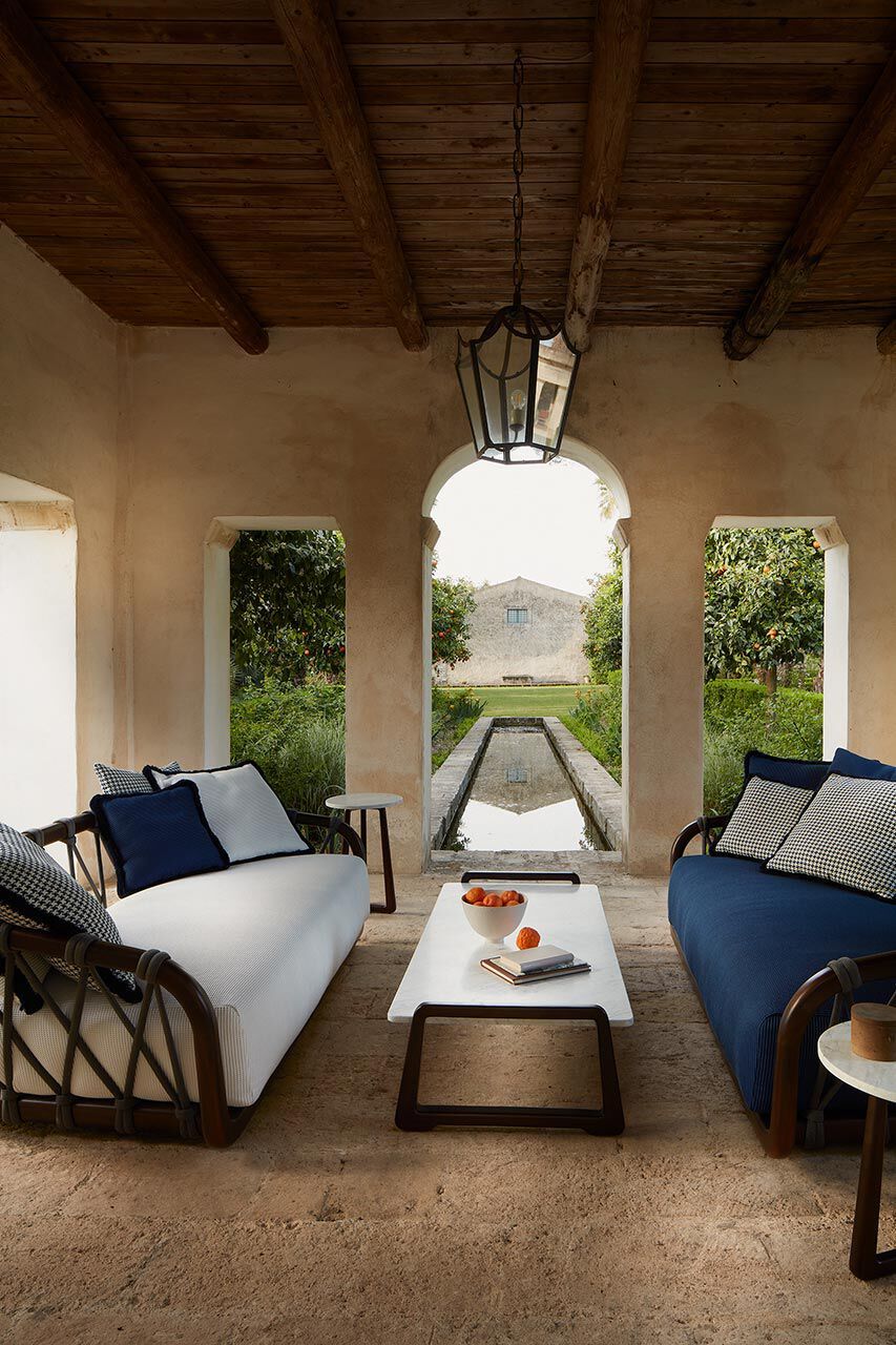 Высокий круглый журнальный столик из мрамора bardiglio Exteta Sunset ARCH-00055419 - Вид №4