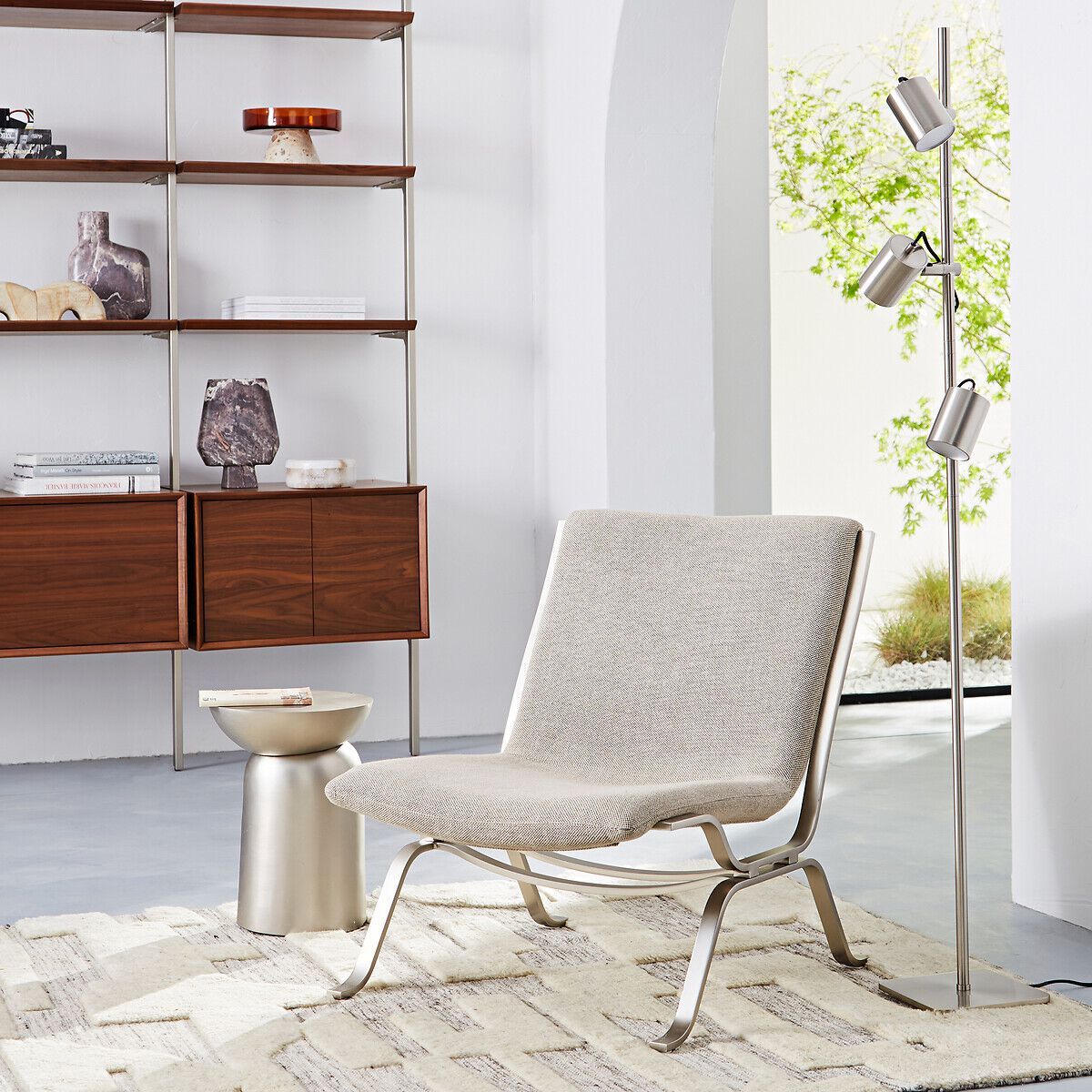 Регулируемая напольная лампа из никеля AMPM поворотный ARCH-00087233 - Вид №3