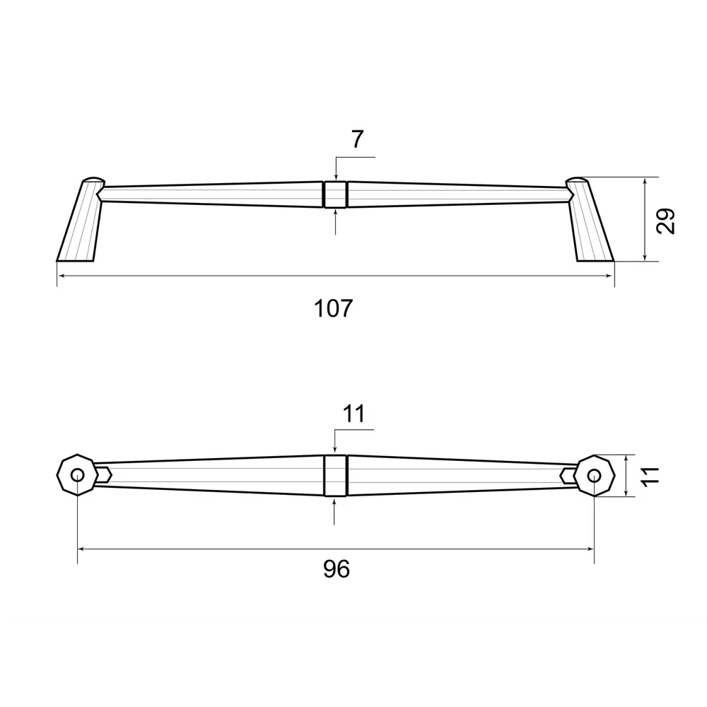 Мебельная ручка-скоба Orleans черный никель 96 мм PALLADIUM STLM-2156377 - Вид №2