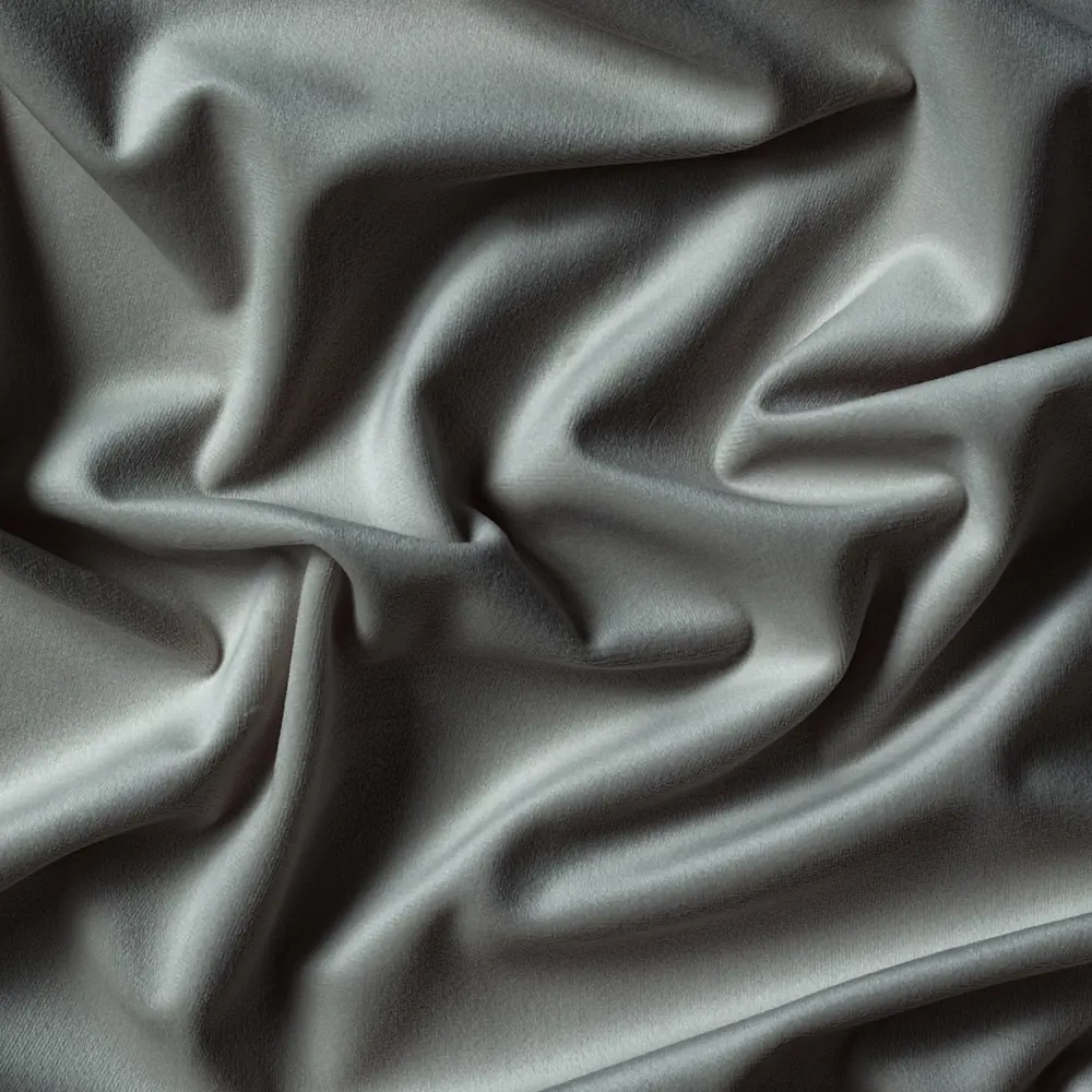 Ткань 1 м/п бархат 300 см цвет серебро GARDEN STLM-2077775 - Вид №1