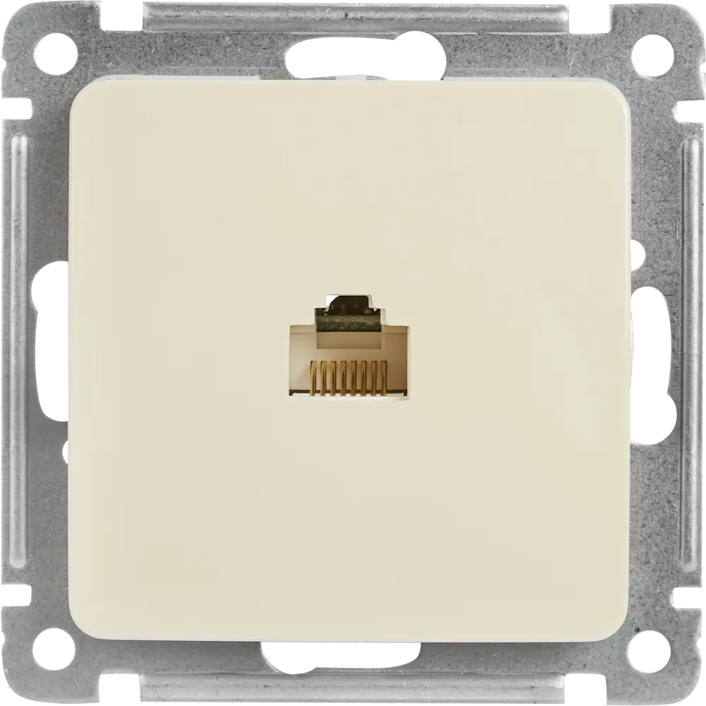 Розетка компьютерная встраиваемая Hegel РСК-400-01 цвет слоновая кость STLM-2044654