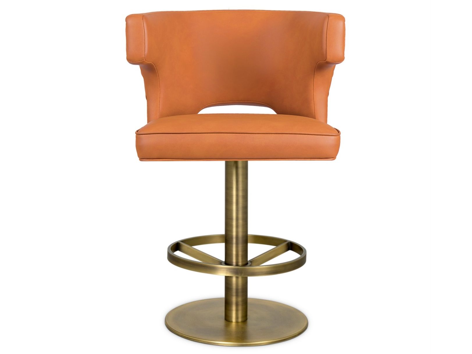 Высокий кожаный поворотный стул с подлокотниками Brabbu KANSAS II ARCH-00095418 - Вид №1