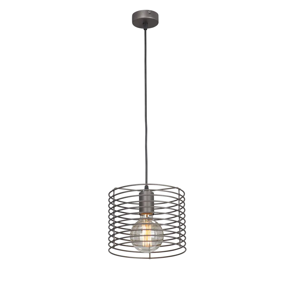 Подвесной светильник Vitaluce Vakero grey 1 лампа 3м² Е27 цвет бронзовый графит STLM-2146287