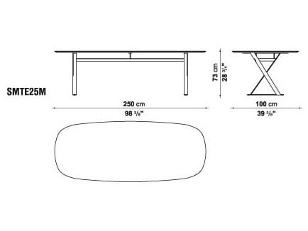 Прямоугольный стол с столешницей из МДФ Maxalto пафос ARCH-00153152 - Вид №5