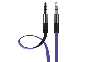 17458458 Аудио кабель , AUX BW 3.5мм jack - 3,5мм jack фиолетово/черный, 2м, B203 27716 Interstep