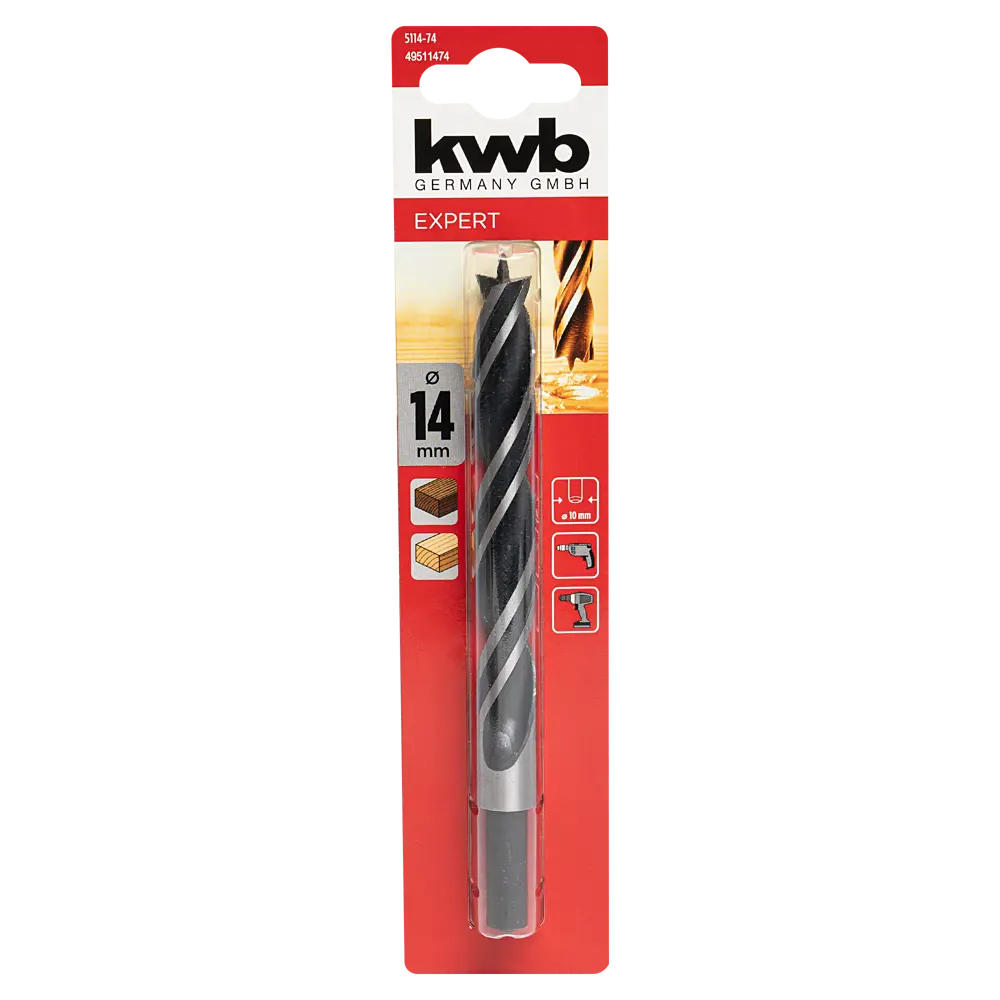 Сверло спиральное по дереву KWB 5114-74 14x141 мм 89445614 STLM-2176984  - Вид №3