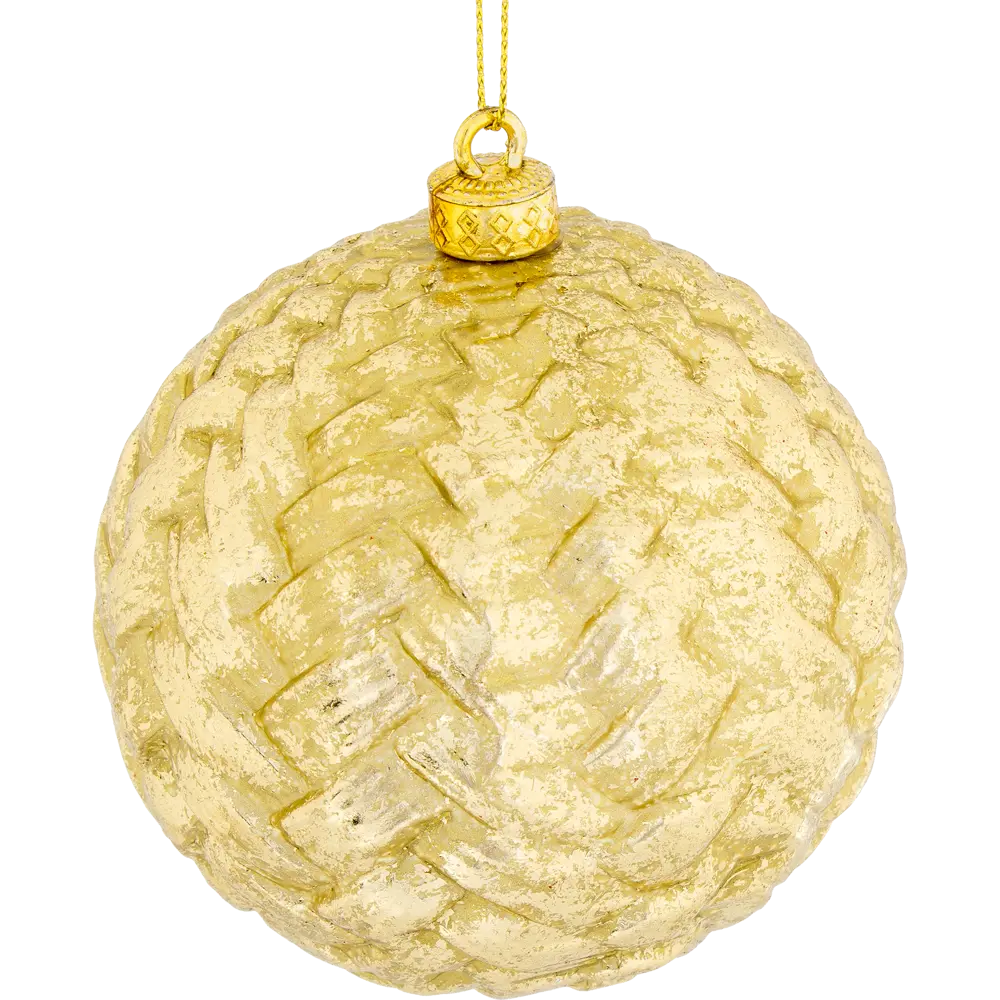 Шар ёлочный, 9.8 см, пластик, цвет золотой Santreyd STLM-2061775