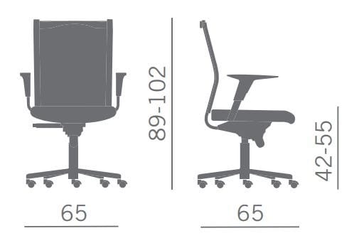 Вращающееся офисное кресло с колесами Kastel Kosmo ARCH-00144194 - Вид №2