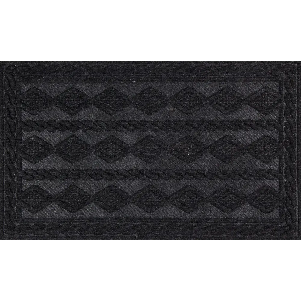Коврик Inspire Eco Rib 45x75 см полиэстер цвет чёрный 82109331 STLM-2147907 Santreyd 