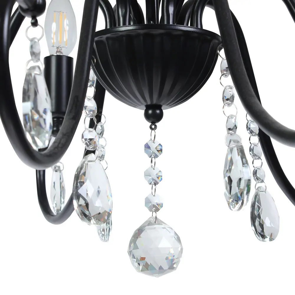 Люстра "Черный жемчуг" 6хЕ14х40 Вт металл, цвет чёрный СВЕТПРОМЪ STLM-2075812 - Вид №3