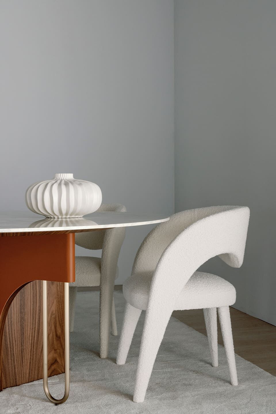 Бархатный стул с подлокотниками Greenapple Laurence ARCH-00052682 - Вид №3