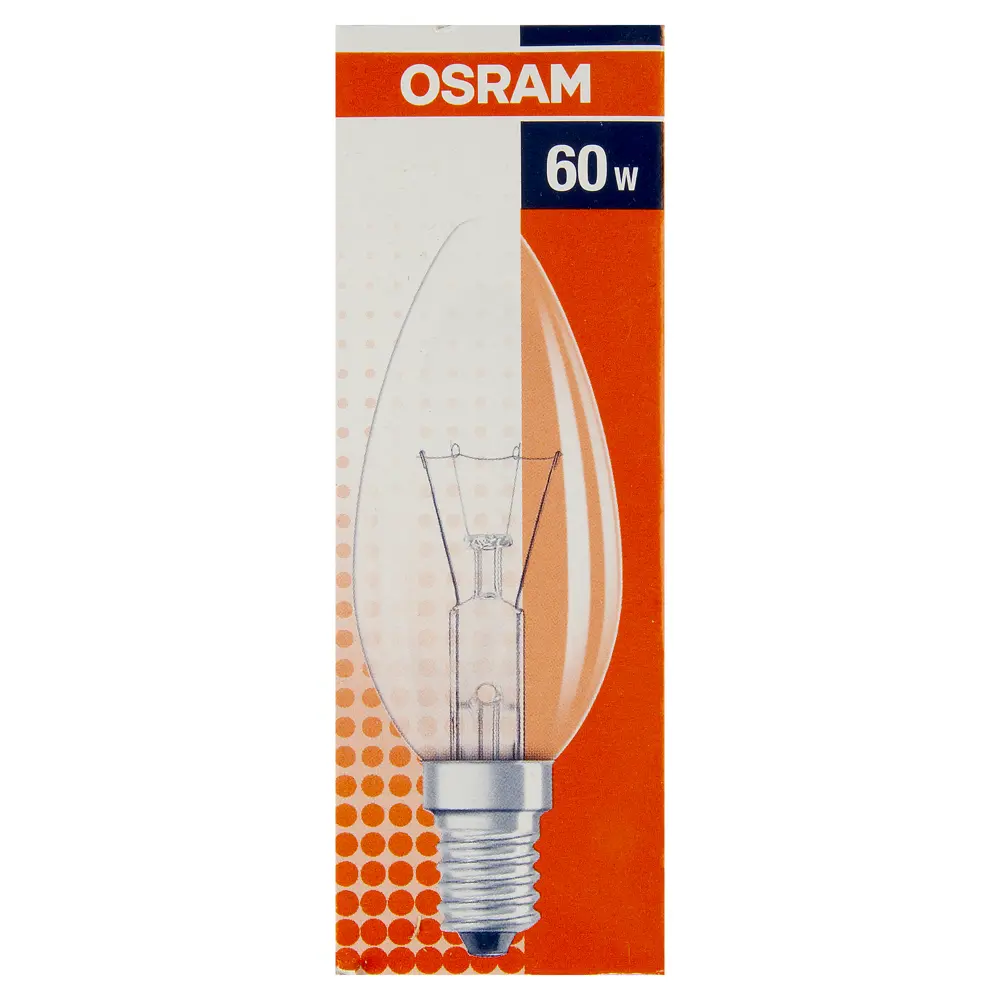 Лампа накаливания Osram E14 230 В 60 Вт свеча прозрачная 3 м2 свет тёплый белый STLM-2196979 - Вид №2