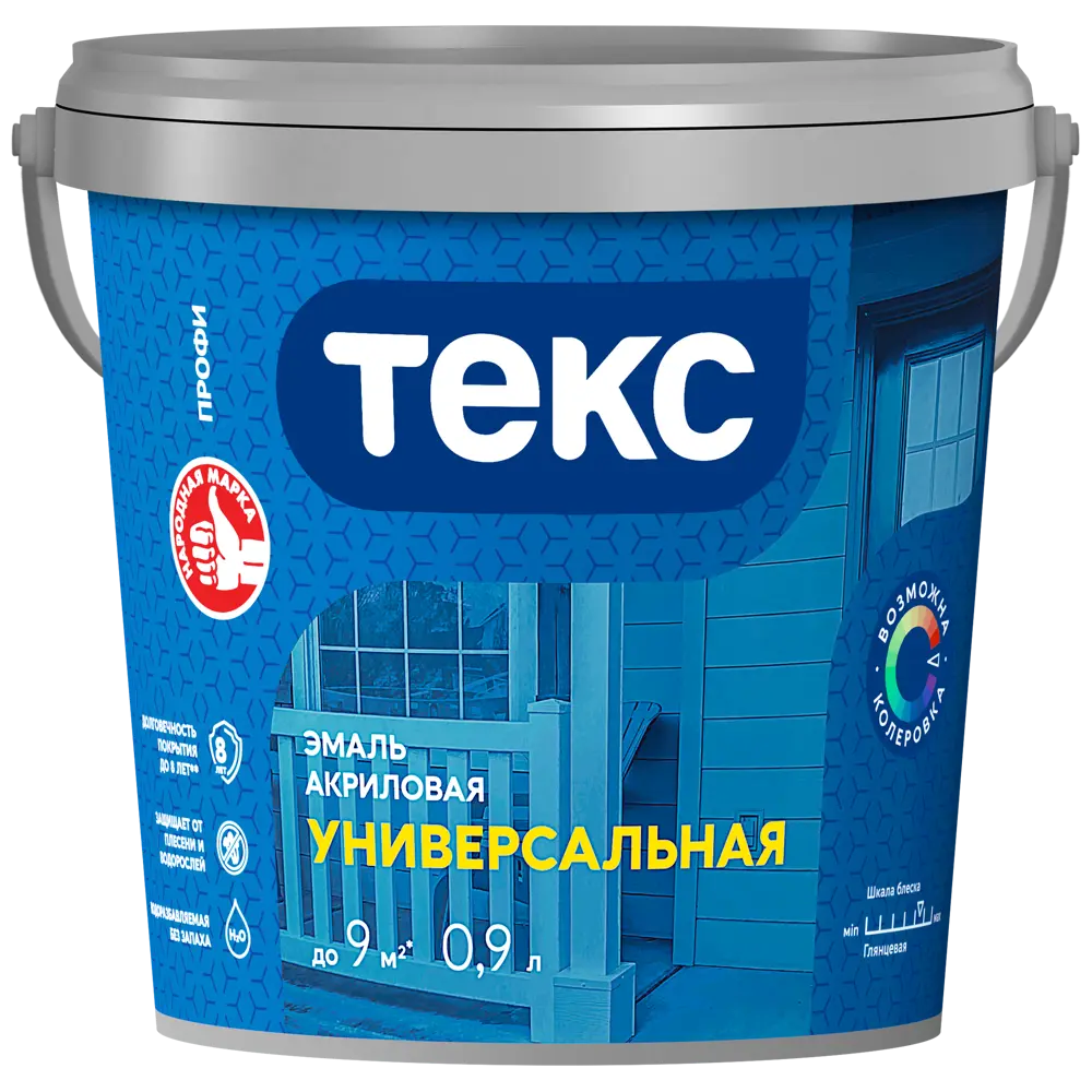 Эмаль акриловая Профи цвет белый матовый 0.9 л ТЕКС STLM-2084171 - Вид №1