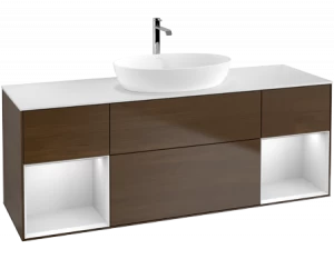 Villeroy&Boch Тумба под раковину Прямоугольная версия FD01MTGN Finion Walnut Veneer