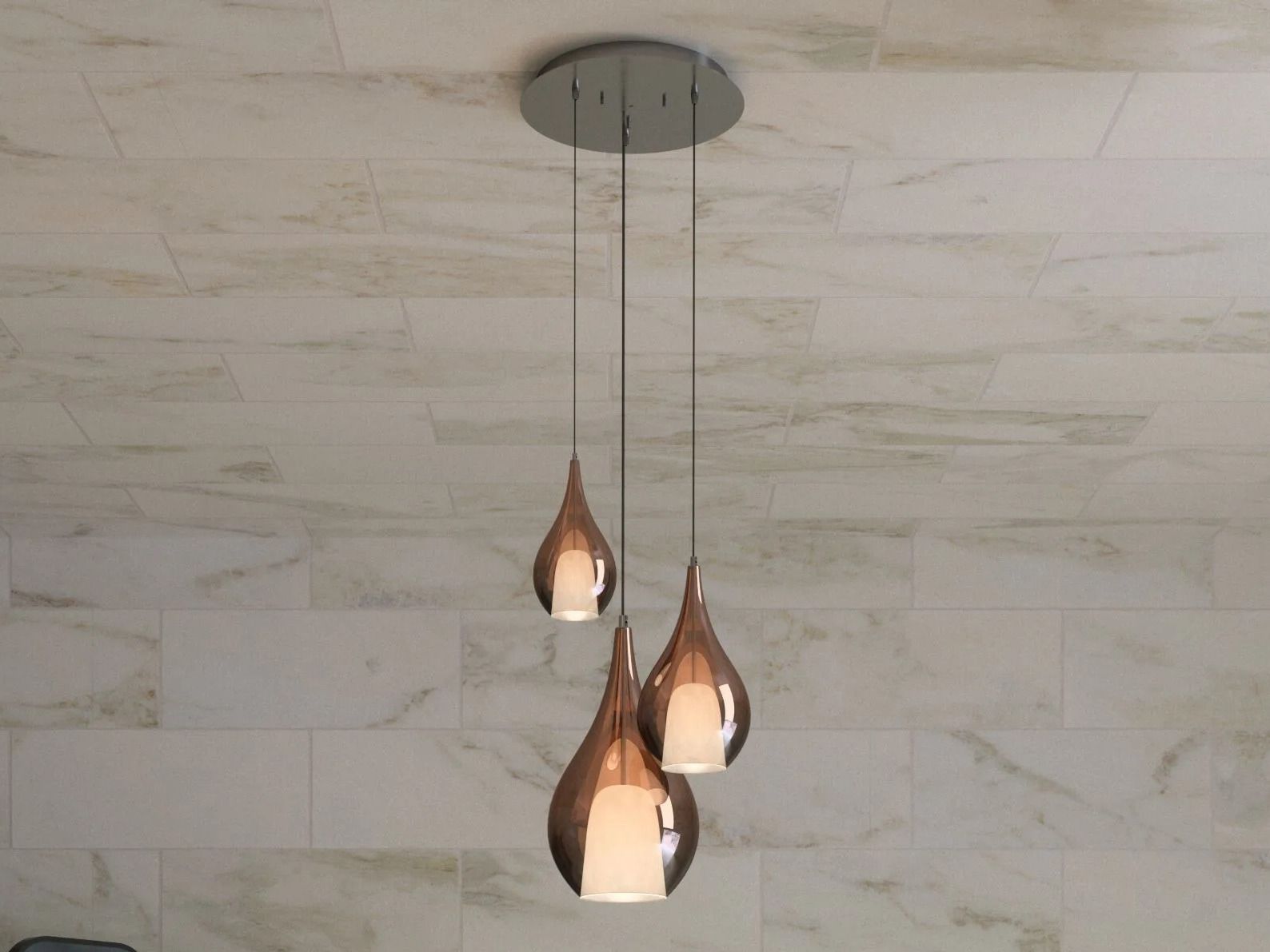 Металлический подвесной светильник из боросиликатного стекла Cangini & Tucci ARCH-00062441