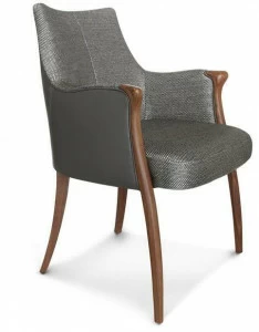 Bellotti Ezio Мягкое кресло из ткани и кожи с подлокотниками Gea 2018-58
