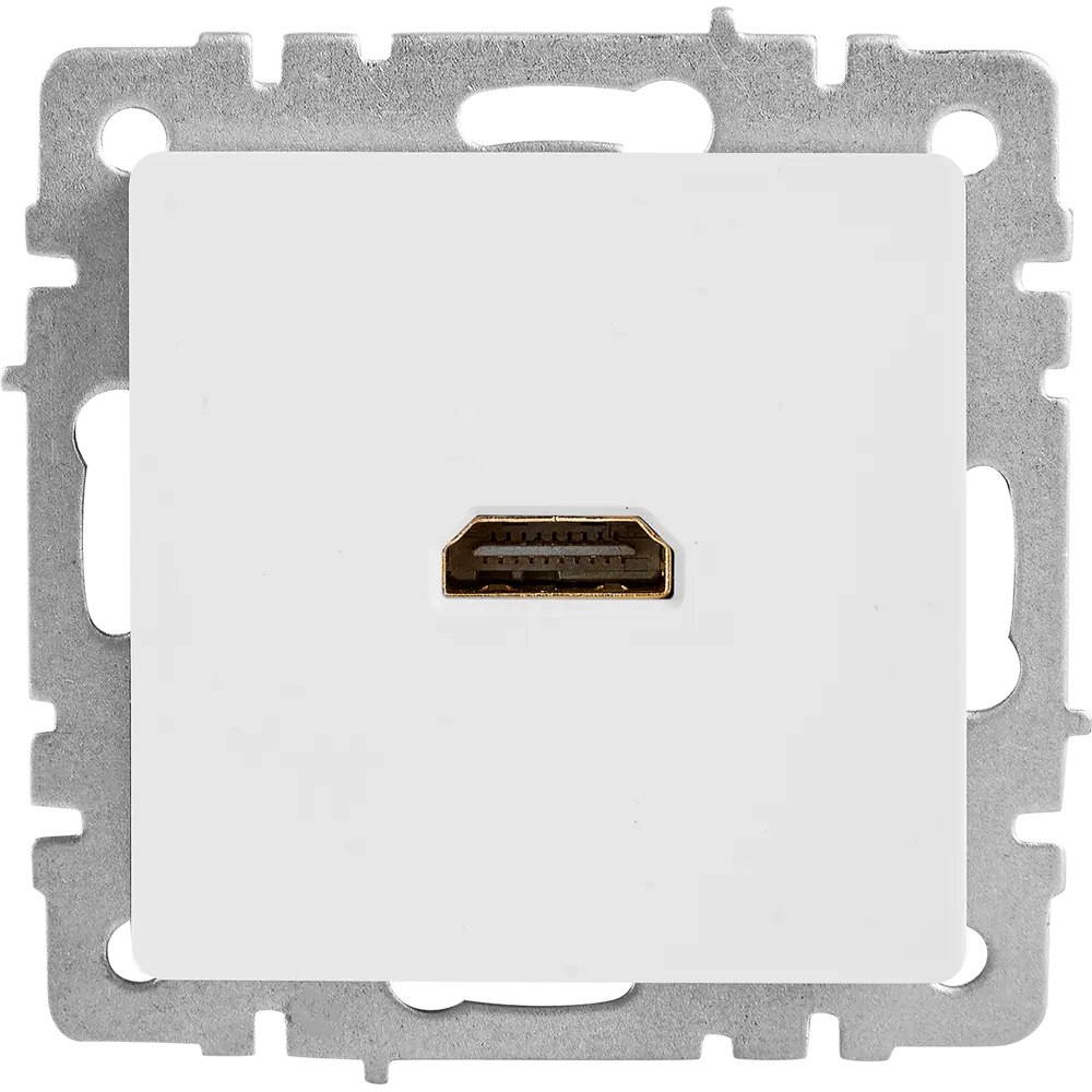 Розетка HDMI IEK Brite для мультимедиа с белым корпусом 87761544 STLM-1102827 - Вид №1