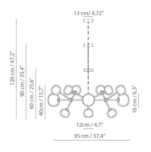 Подвесной светильник из металла и боросиликатного стекла Tooy Nabila ARCH-00039920 - Вид №10