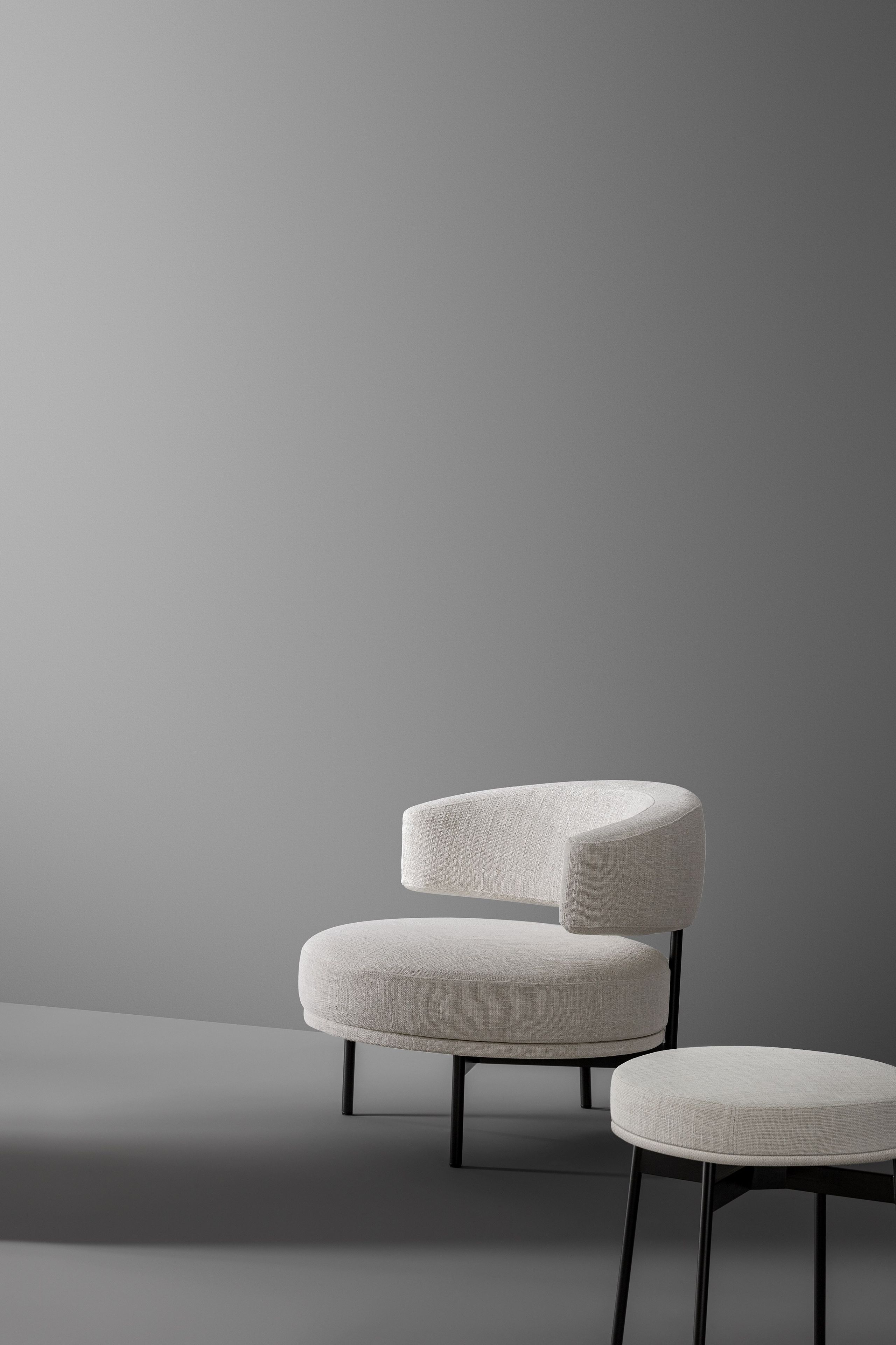 Круглый пуф из ткани BONALDO Neuilly ARCH-00121239 - Вид №2