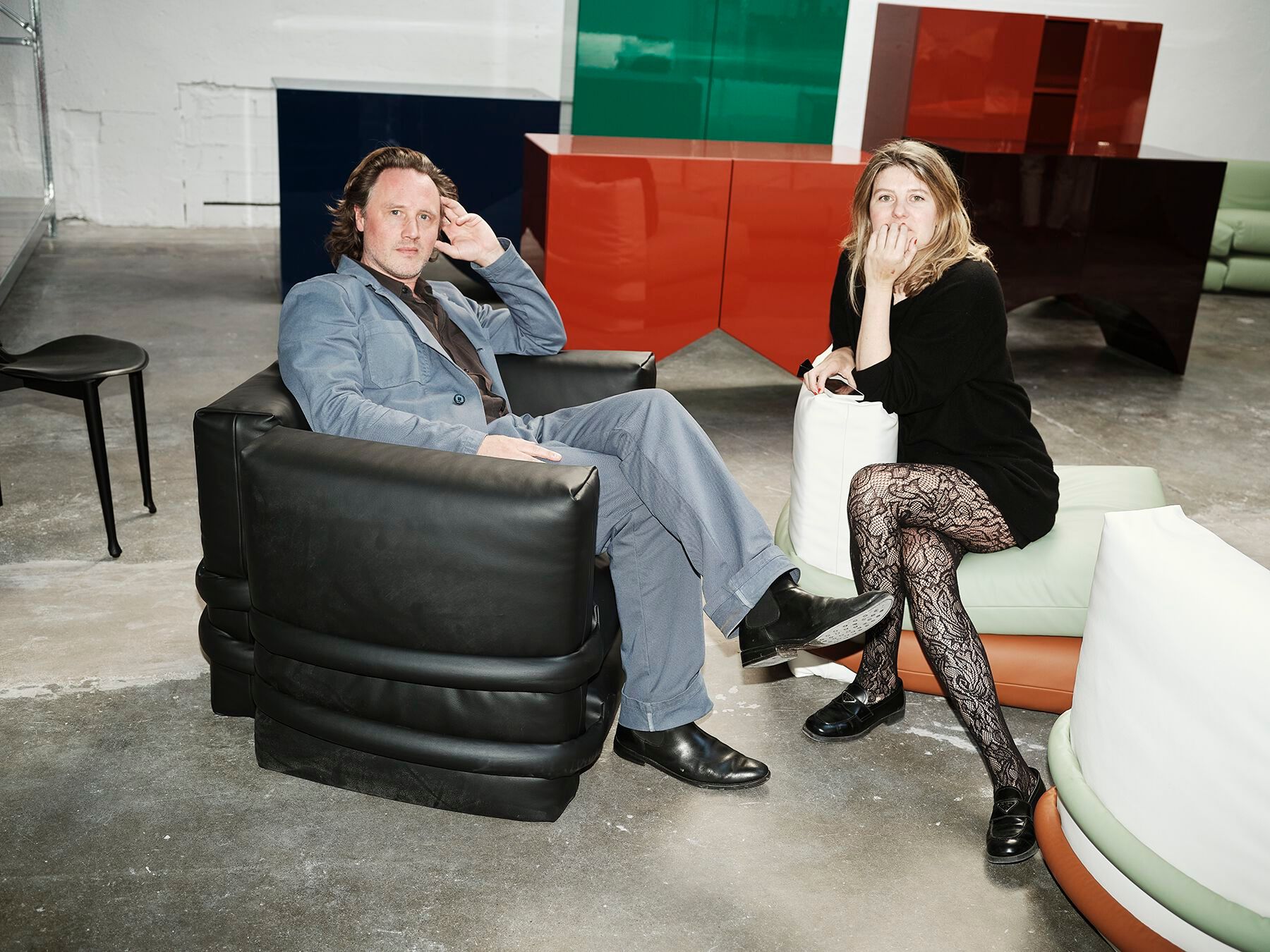 Модульный бархатный диван BD Barcelona PILLOW CORDUROY ARCH-00069469 - Вид №15