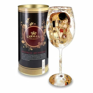 Бокал для вина стеклянный 450 мл золото "Поцелуй Г.Климт" CARMANI Г, КЛИМТ 00-3946964 Золото;прозрачный