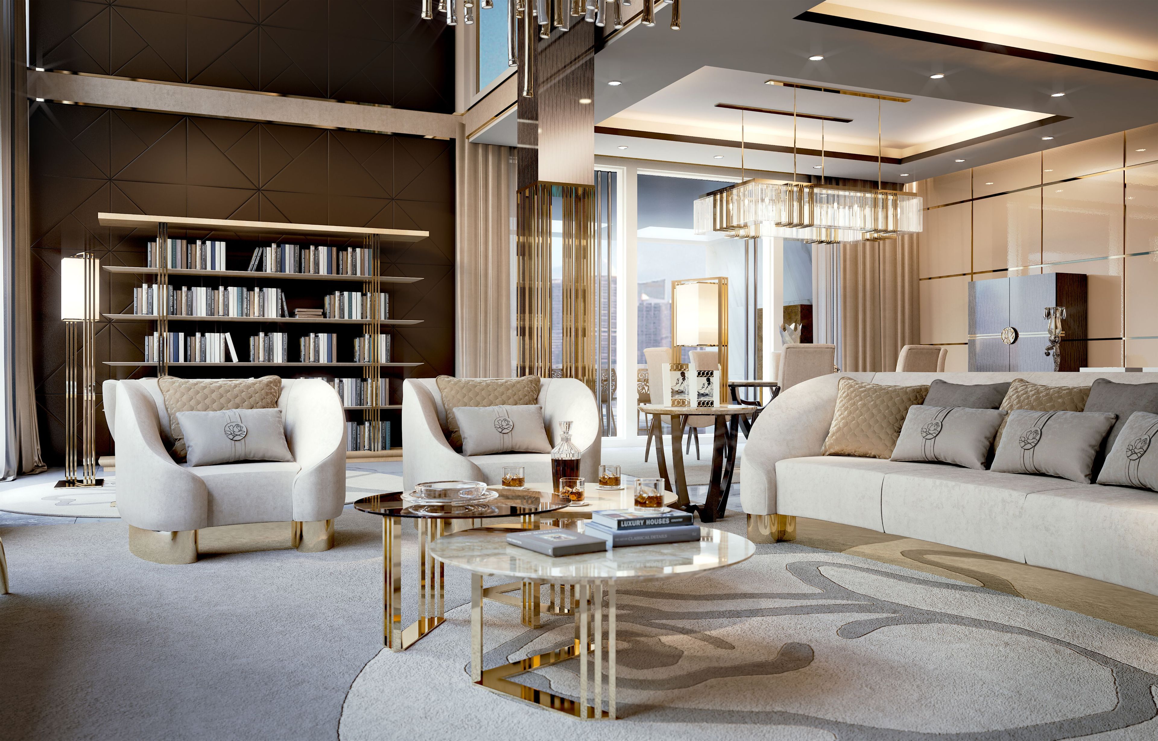 Круглый стеклянный журнальный столик Bizzotto Italia Symphony-Infinity ARCH-00132959 - Вид №3