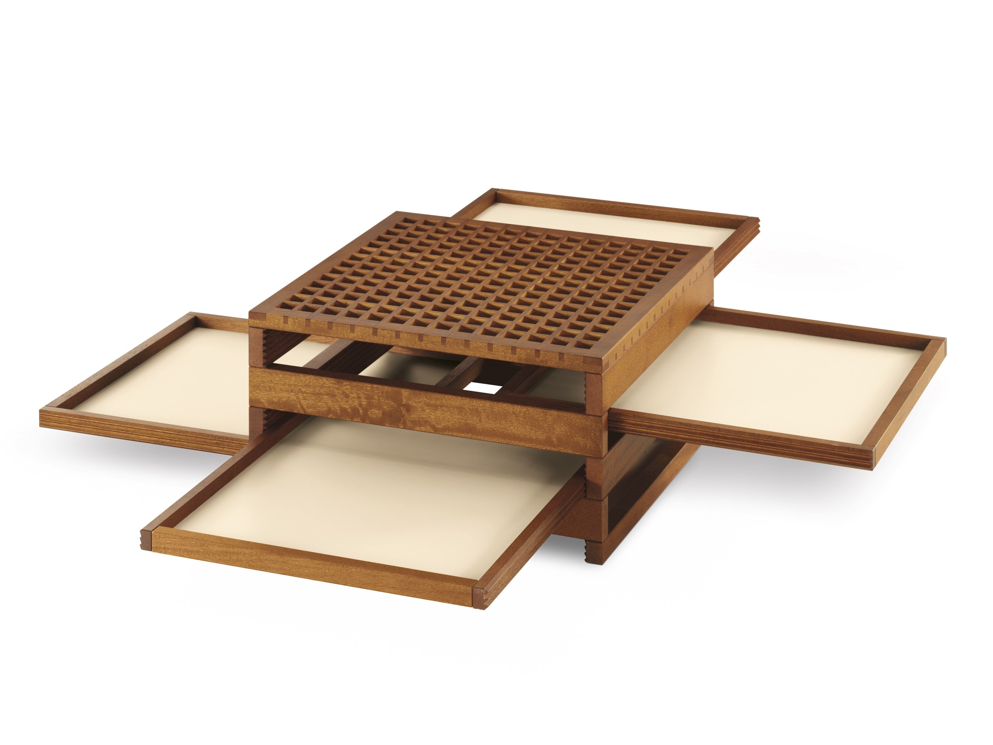 Журнальный столик из массива дерева с подносом SCULPTURES JEUX TETRA ARCH-00053590