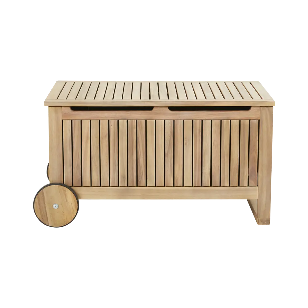 Скамья-ящик с колесами Naterial Solis 85х48х52 см дерево светло-коричневая STLM-2184473 - Вид №2