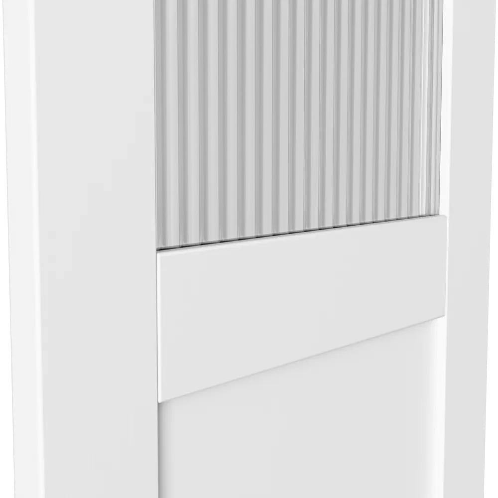 Дверь для шкафа Буккер 1 рифленое стекло 39.7x193.8x1.6 см ДСП левая цвет белый матовый Santreyd STLM-2097476 - Вид №5