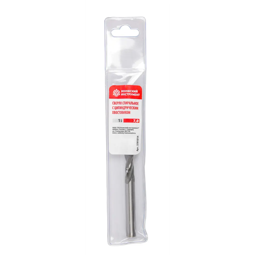 Сверло по металлу Волжский Инструмент Р6М5 7 мм для профессионального использования 89387025 STLM-1458891 - Вид №1