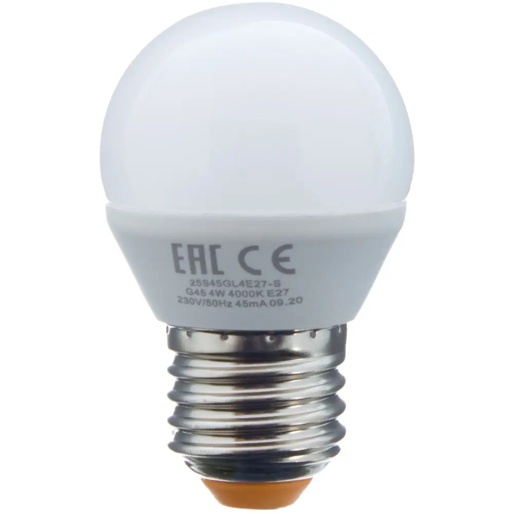 Лампа светодиодная Wolta шар E27 4 Вт 360 Лм свет дневной STLM-2116654