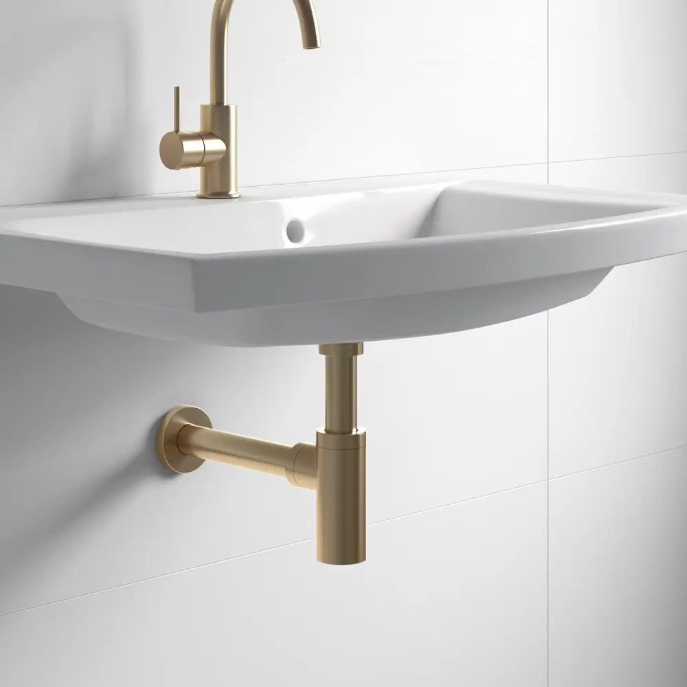 Сифон для раковины MONLID бутылочный золото 32 мм 89374484 STLM-1569247 - Вид №3