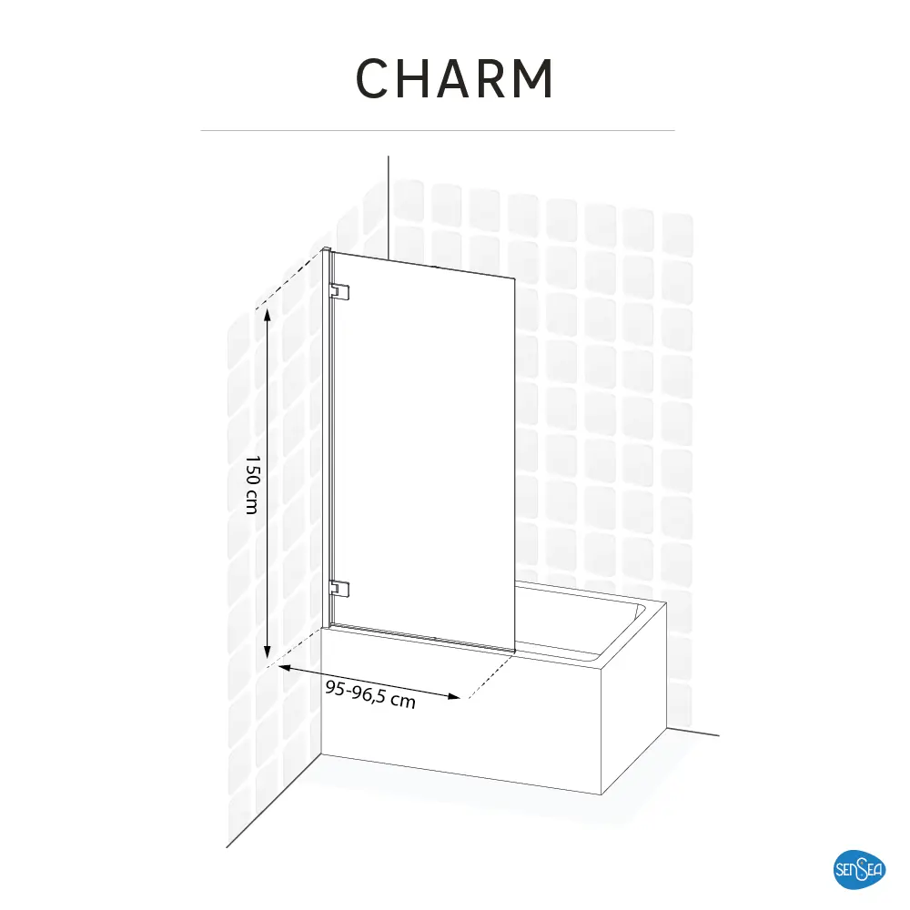 Ширма на ванну Sensea Charm поворотная 150 см цвет хром Без серии STLM-2048096 - Вид №5