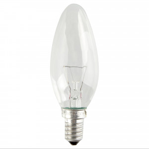 Лампа накаливания E14 230 В 40 Вт свеча прозрачная 2 м2 свет тёплый белый OSRAM